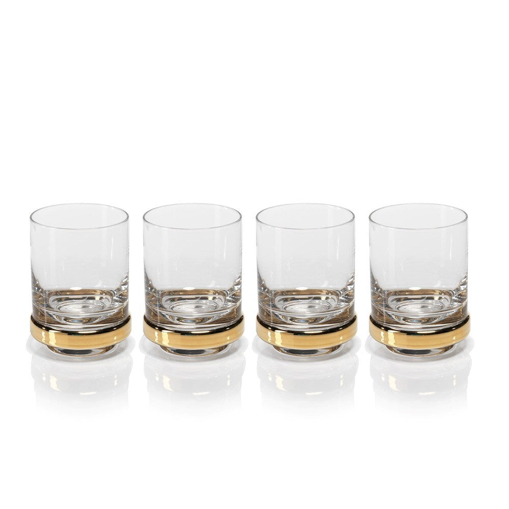 Premium Artu Rock Glasses Set of 4 - Heavy Base Whiskey Glasses for Bourbon, Scotch & Cocktails - Perfect for Home Bar, Gifts & Entertaining