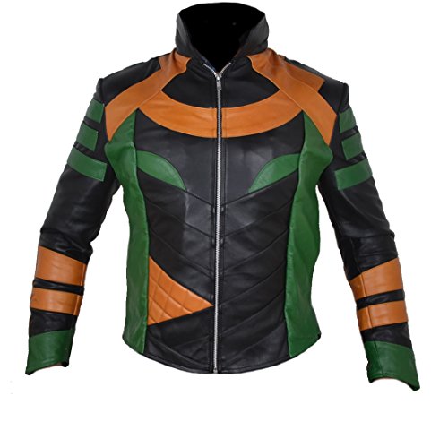 Coolhides Women's Loki Leather Jacket - Dark World Style Faux Leather Biker Jacket for Cosplay, Halloween & Everyday Wear