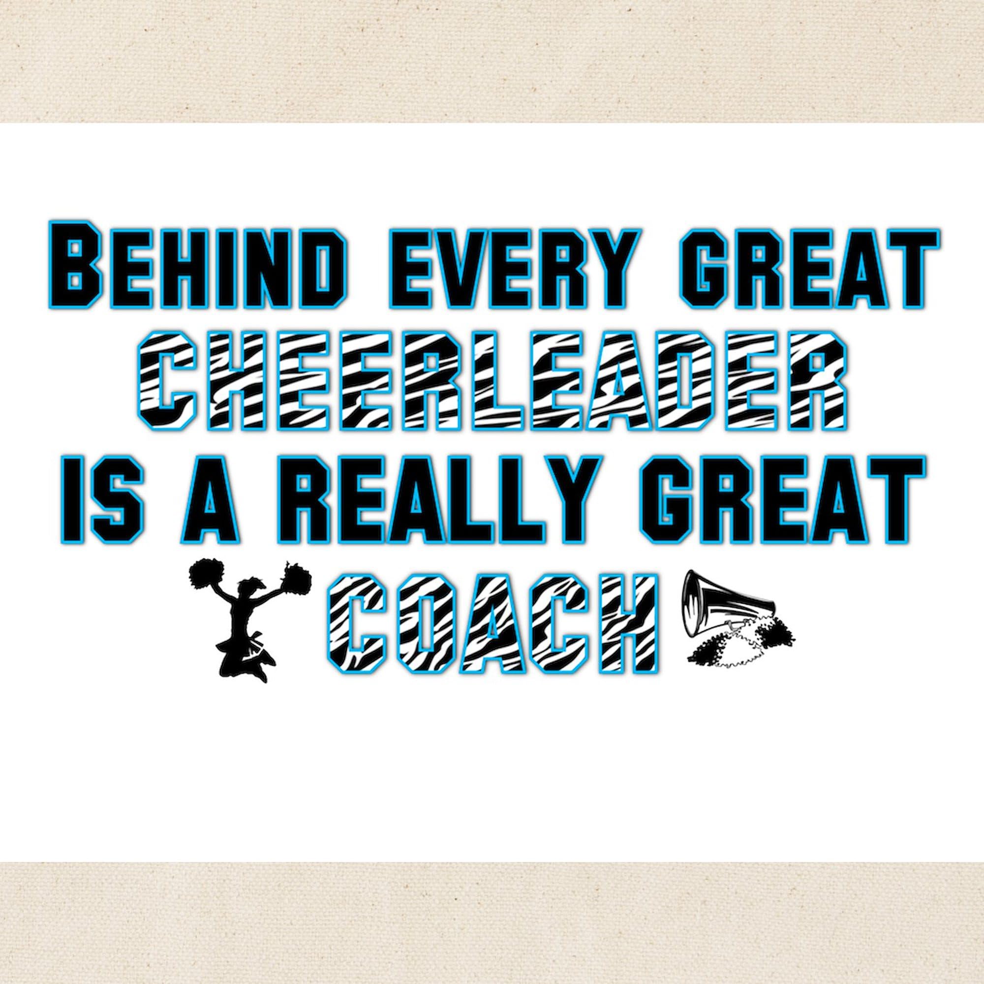 Great Cheer Coach Blue Zebra Print Tote Bag - Natural Canvas Reusable Shopping Bag for Groceries, Beach, Work & Travel