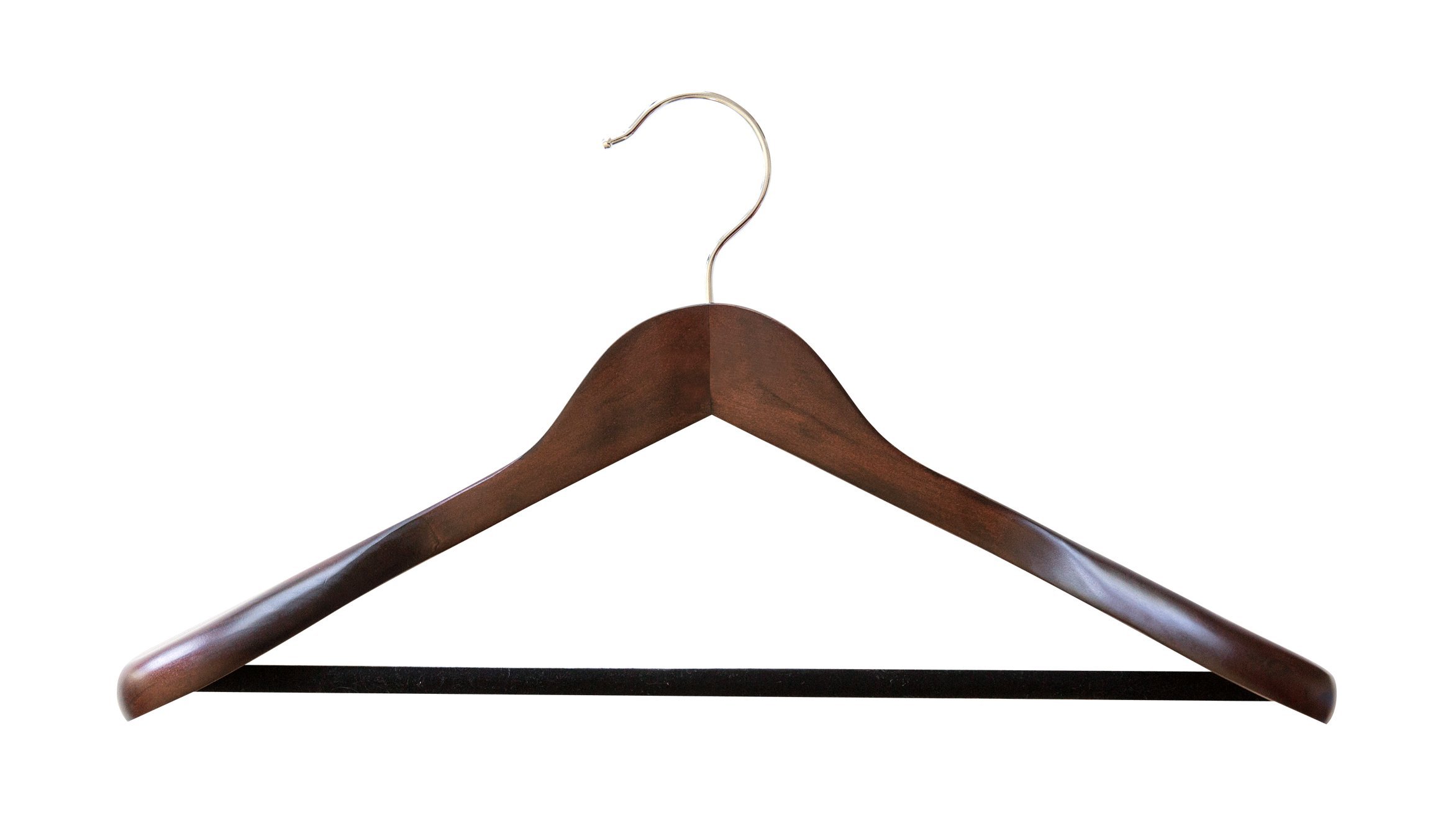 Premium Wooden Coat & Suit Hangers Set of 6 - Extra Wide Shoulder Velvet Hangers for Jackets, Pants & Garments | Luxury Closet Organization & Wardrobe Storage Solution for Home & Office