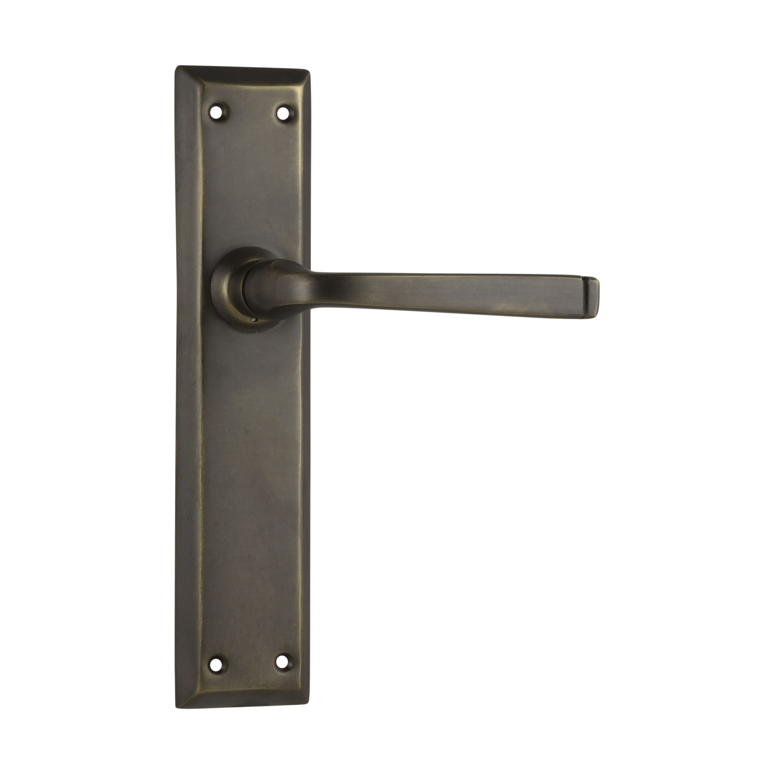 Antique Brass Door Lever Menton Latch Pair - H225xW50xP75mm - Vintage Style Interior Door Hardware for Bedroom, Bathroom & Closet