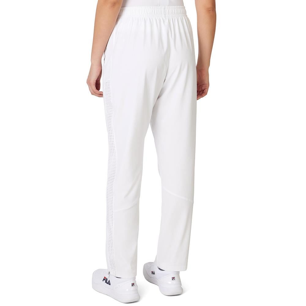 Fila Women's Essential Comfort Stretch Jogger Pants - Soft Athletic Lounge Pants for Running, Yoga & Casual Wear (White)