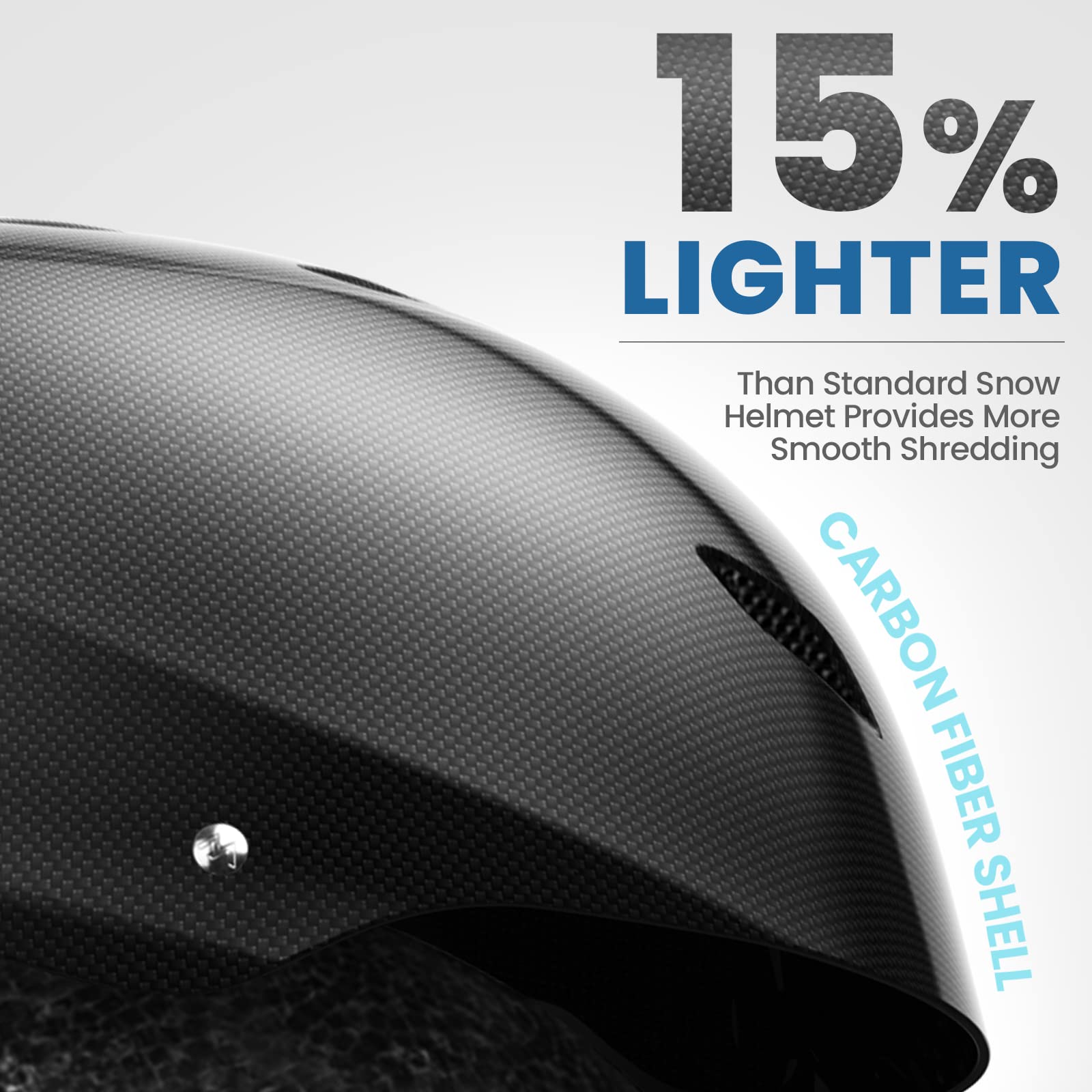 OutdoorMaster Kelvin Carbon Fiber Ski Helmet - Lightweight Snowboard Helmet for Men, Women & Youth - Perfect for Skiing, Snowboarding & Winter Sports
