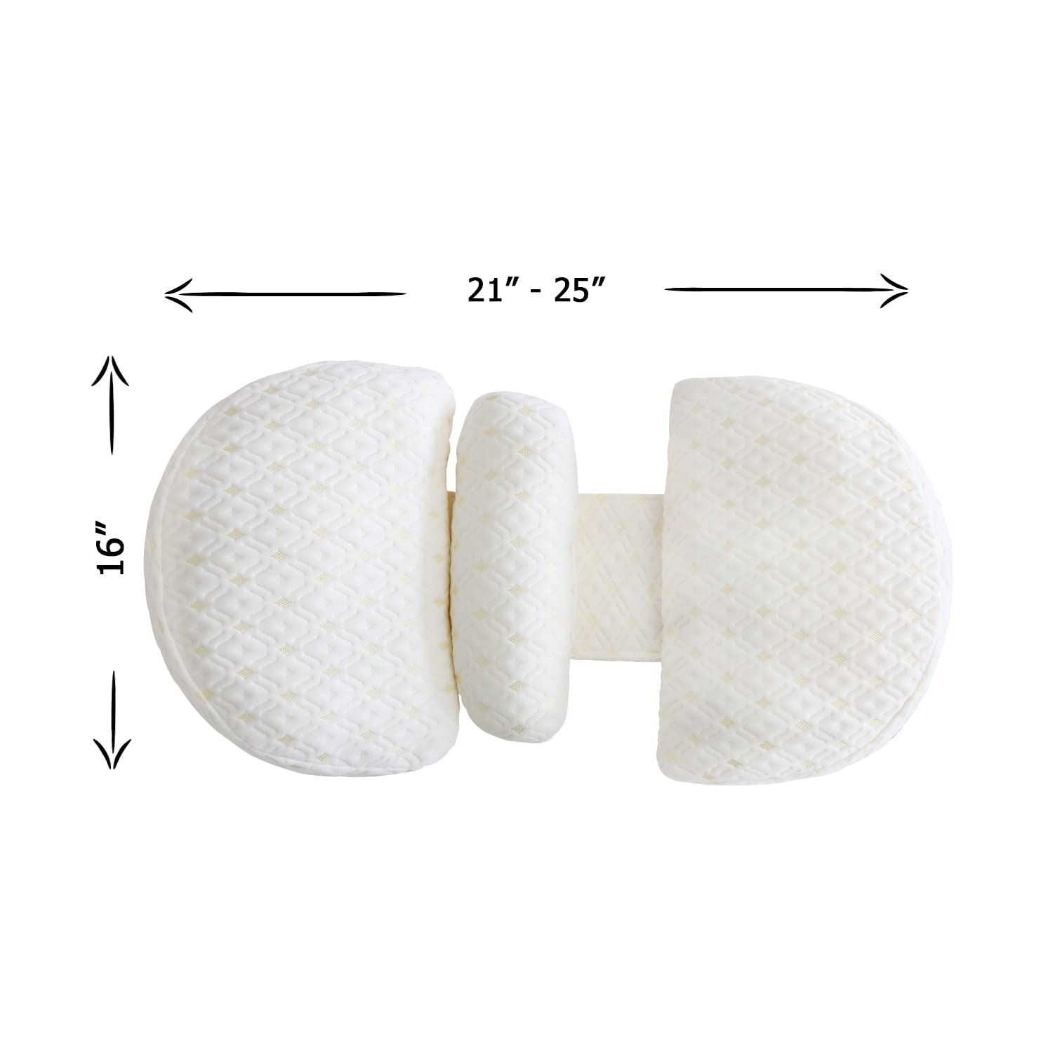 Lacomfy Pregnancy Pillow for Side Sleepers - Maternity Support Pillow with Detachable Cover for Belly, Waist & Back Pain Relief - Comfortable Double Wedge Design for Expecting Mothers - Perfect for Sleeping, Nursing & Relaxing During Pregnancy