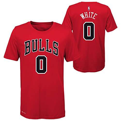 Outerstuff NBA Boys Youth (8-20) Coby White Chicago Bulls Jersey T-Shirt - Official Basketball Fan Apparel for Games & School