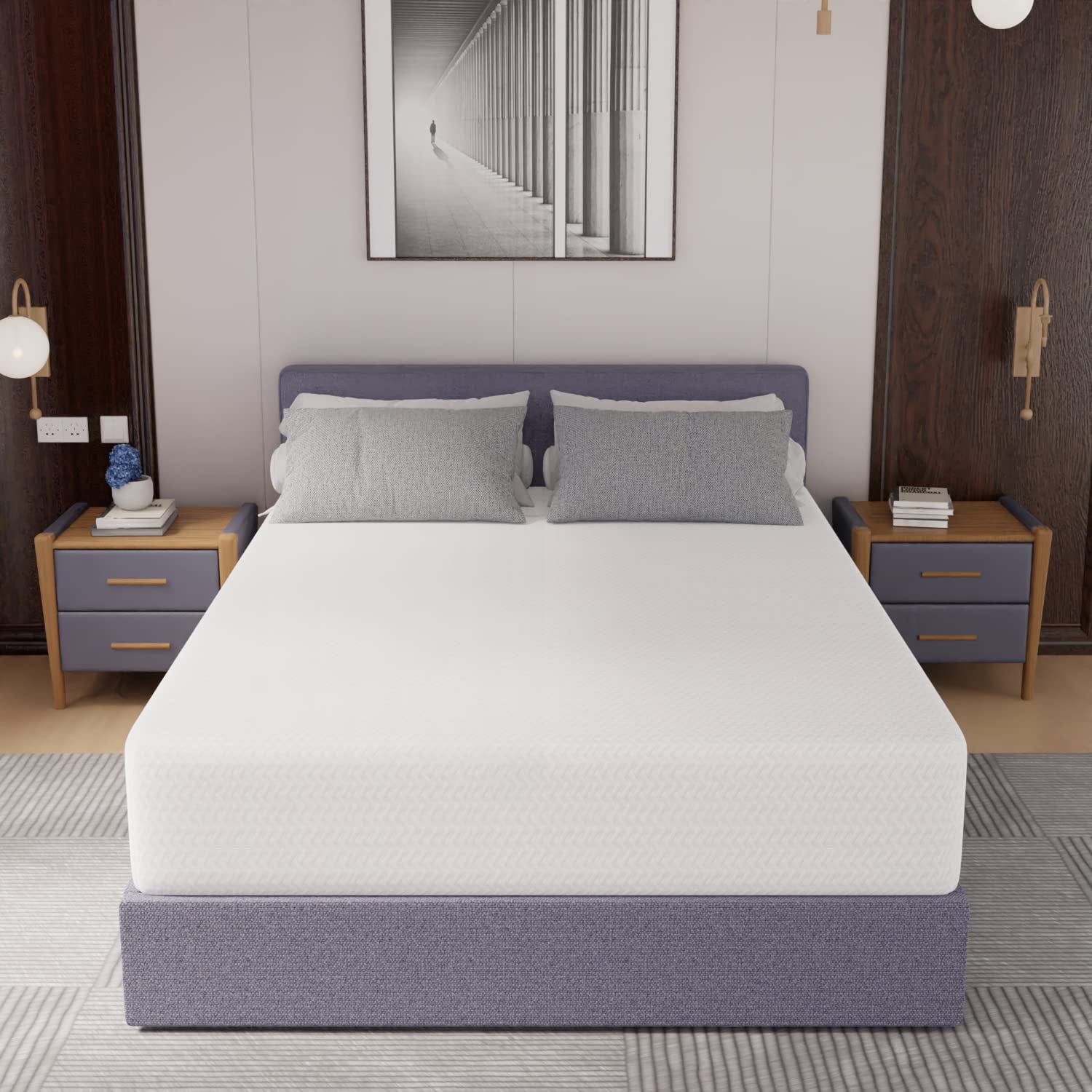 12 Inch Queen Green Tea Memory Foam Mattress - CertiPUR-US Certified, Medium Firm & Breathable for Cool Sleep, Pressure Relief - Perfect for Hot Sleepers & Back Pain Sufferers (Bed-in-a-Box)