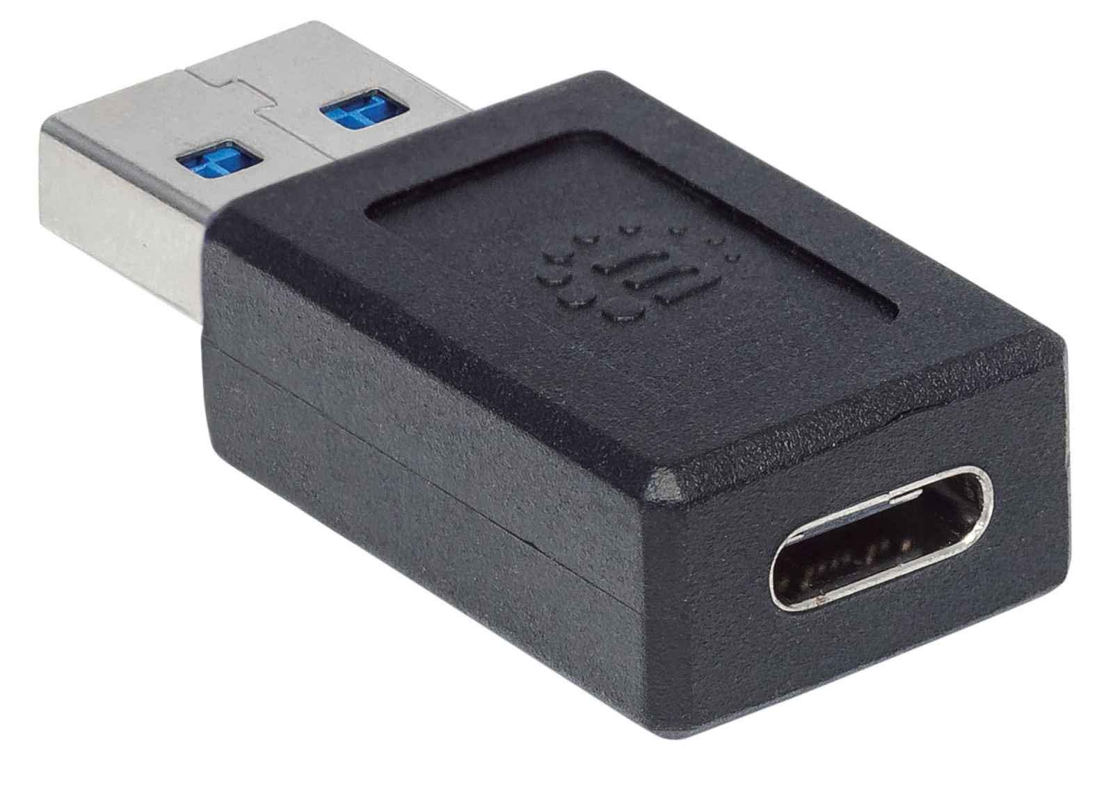 MANHATTAN Super Speed USB C Adapter (354714) - Fast Charging for iPhone, Samsung, MacBook & More - Perfect for Travel, Office & Home Use