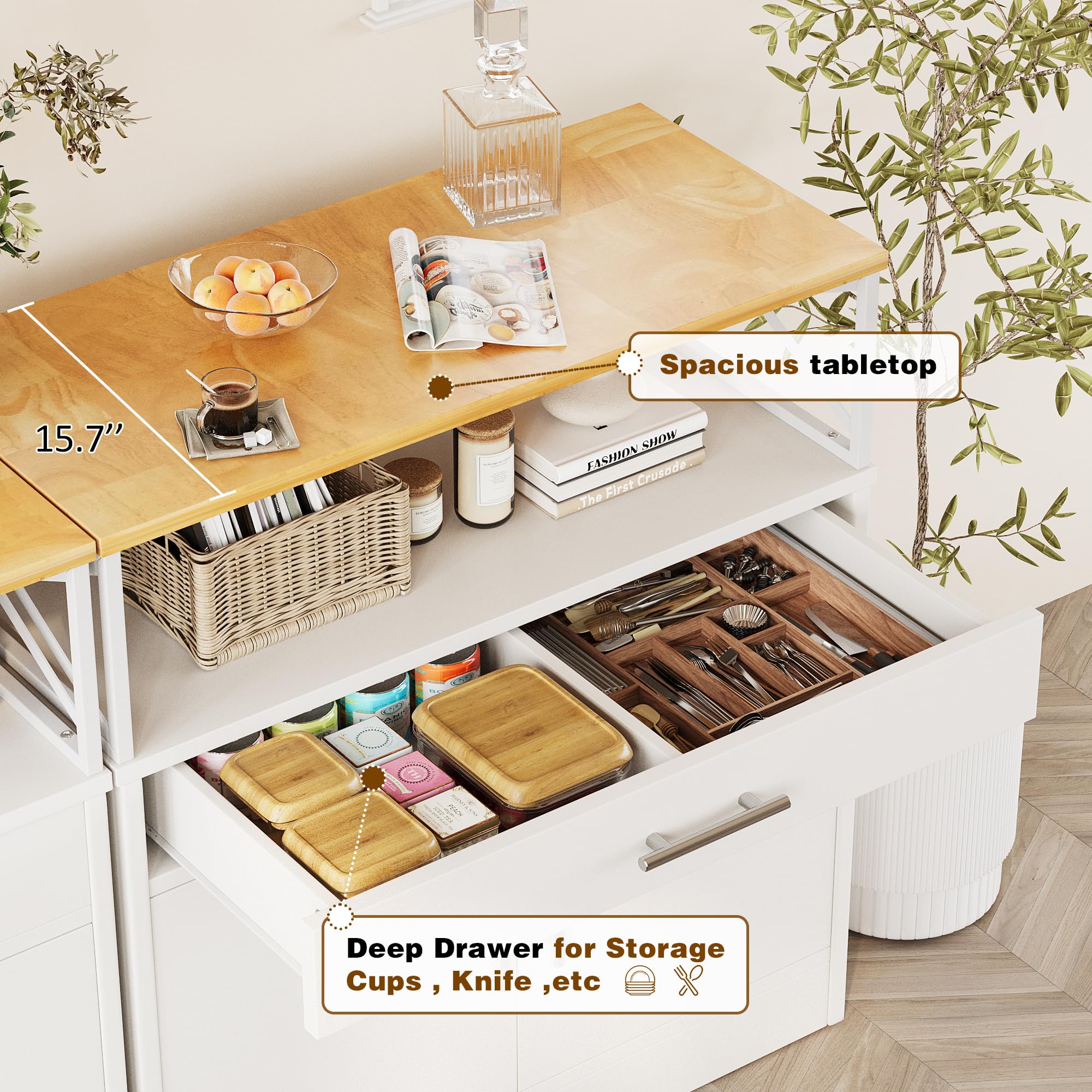 Modern Farmhouse Sideboard Buffet Cabinet - 32