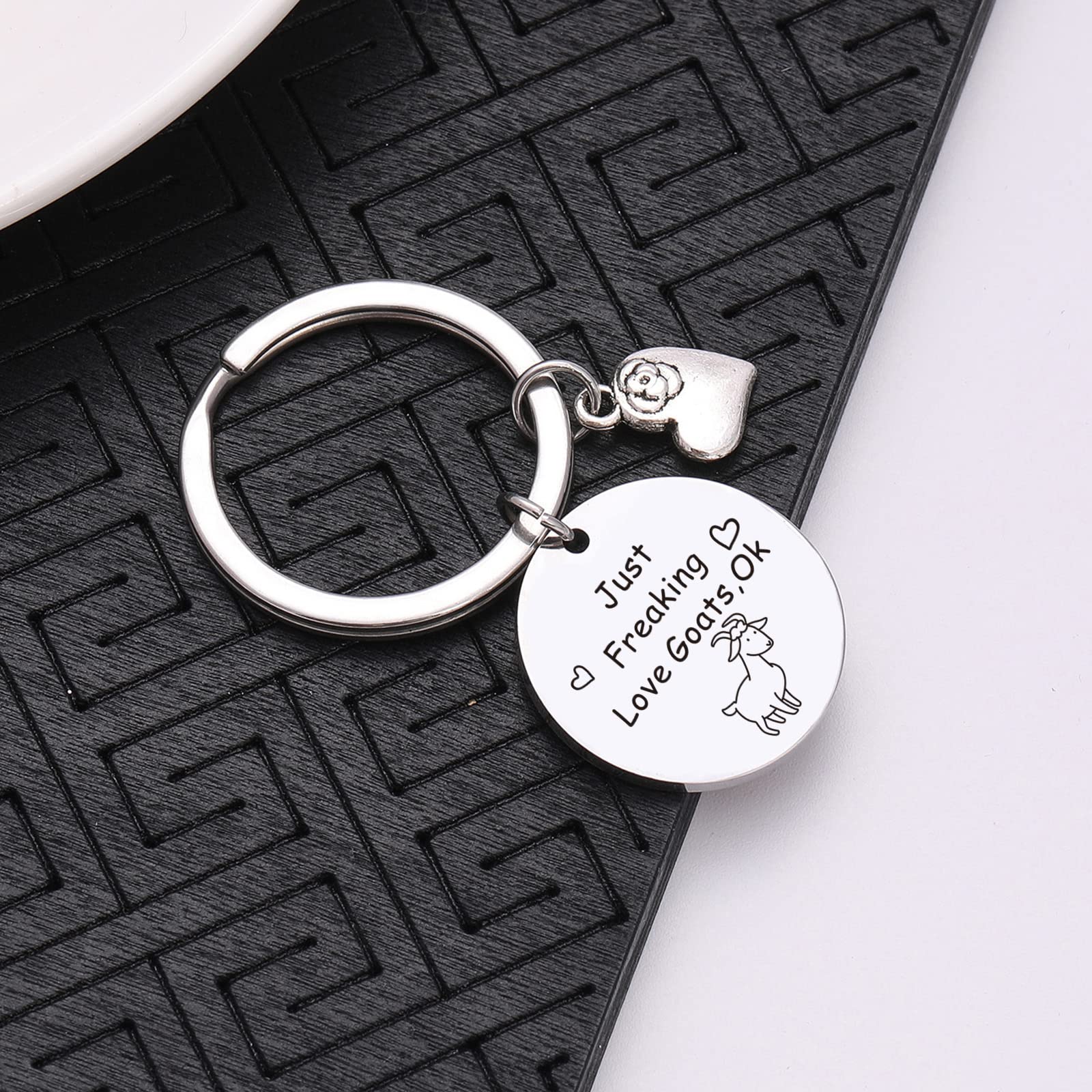 Goat Lover Keychain - Goat Whisperer Jewelry for Crazy Goat Lady & Goat Dad - Unique Goat Keychain Gift for Animal Lovers - Perfect for Farm Enthusiasts & Pet Owners