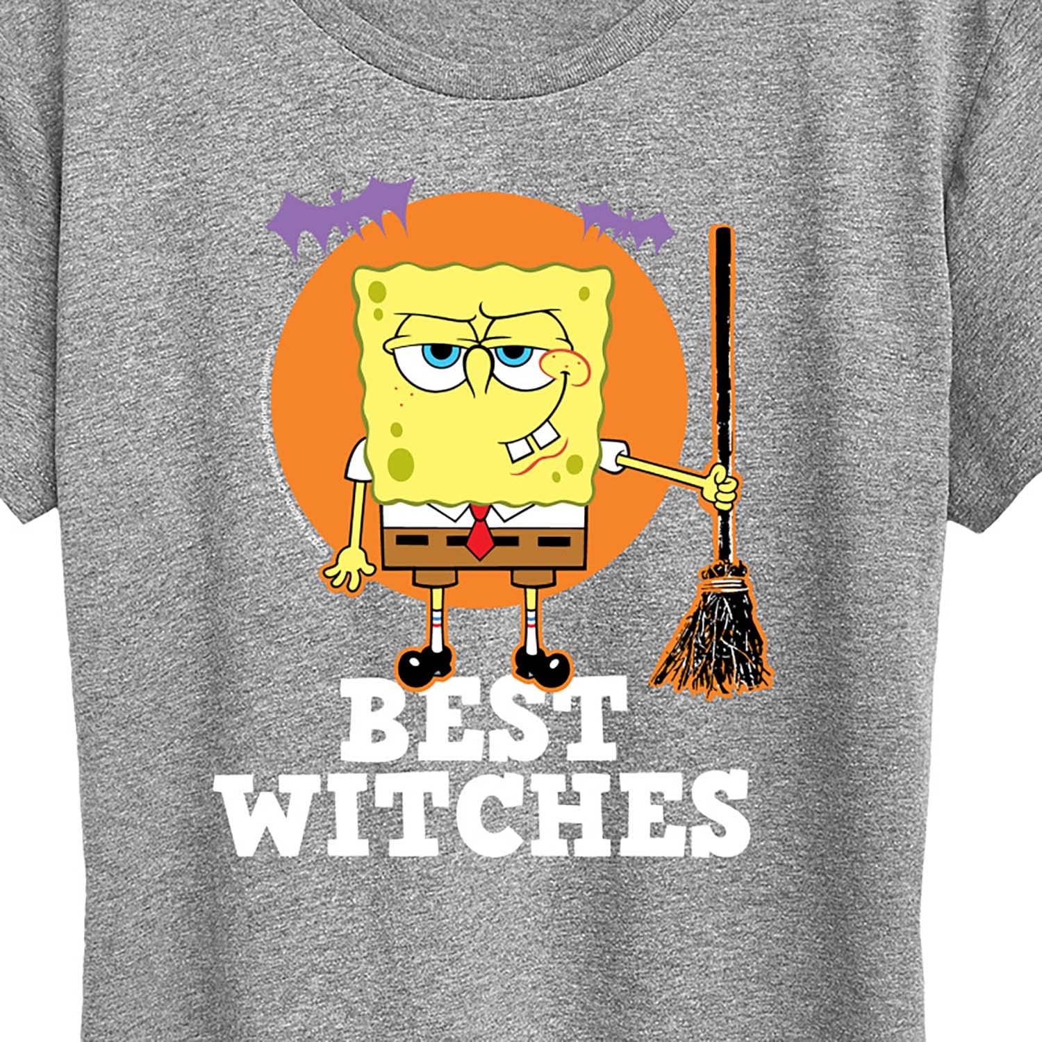 HYBRID APPAREL Women's Spongebob Squarepants Best Witches Graphic T-Shirt - Short Sleeve Casual Tee for Halloween, Cosplay & Funny Outfits