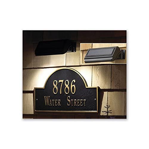 Solar Address Numbers Light - Black Wall Mounted Illuminator for House Numbers - Perfect for Nighttime Visibility & Home Security Lighting