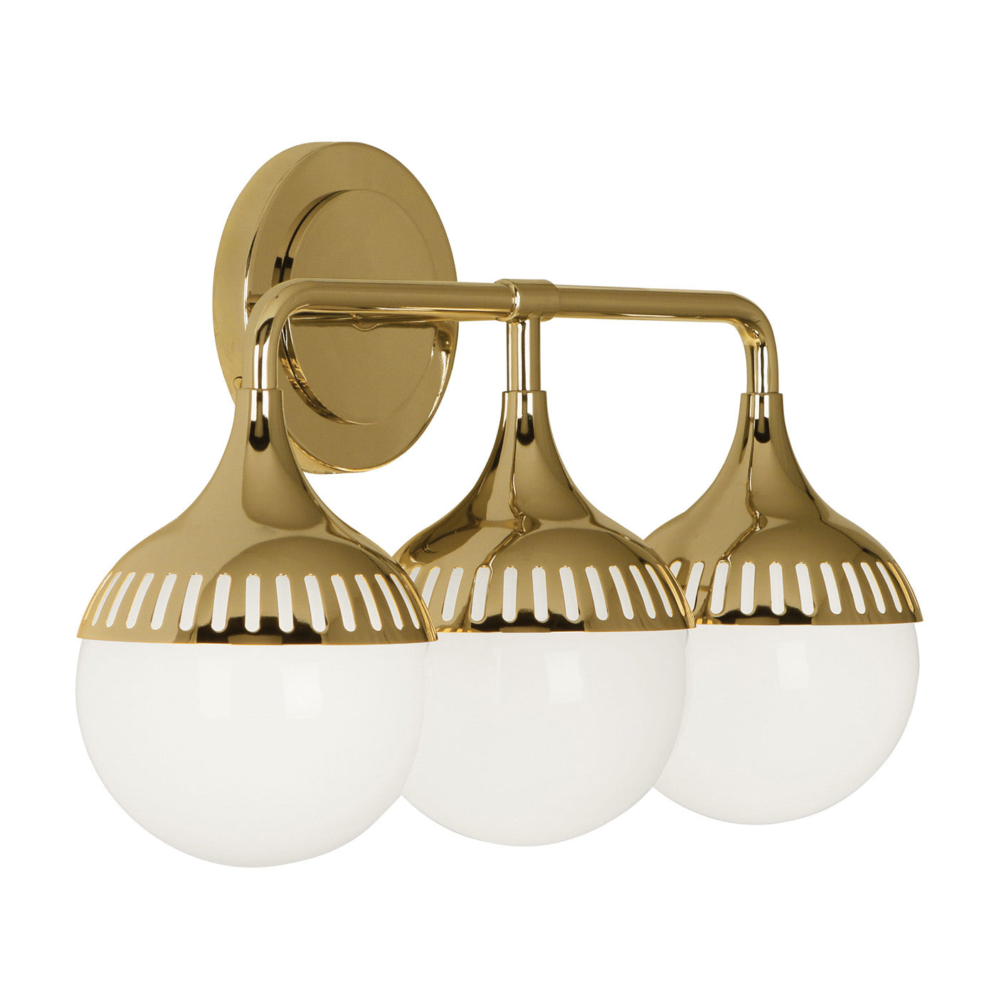 Rio Three Light Sconce Wall Fixture - Modern Gold Finish Wall Lighting for Bedroom, Living Room & Hallway
