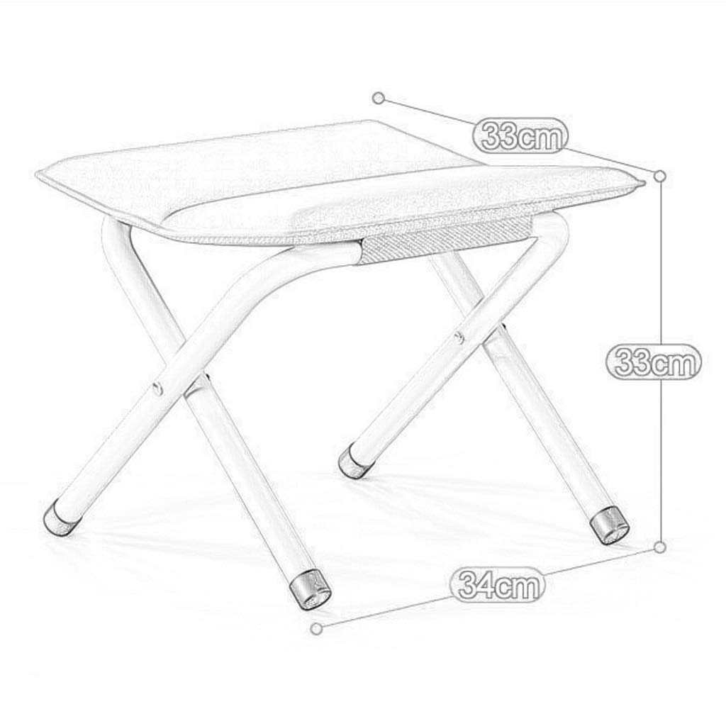 Portable Folding Step Stool with Cushion - Lightweight & Sturdy 34x33x33cm Purple Step Stool for Adults - Perfect for Home, Outdoor, Fishing, Camping & Gardening