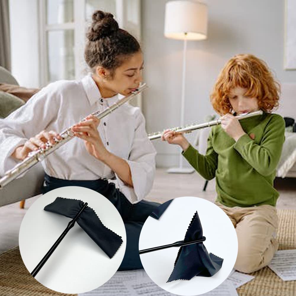 Flute Cleaning Kit with Rod & Cloths for Maintenance | Home & Band Use