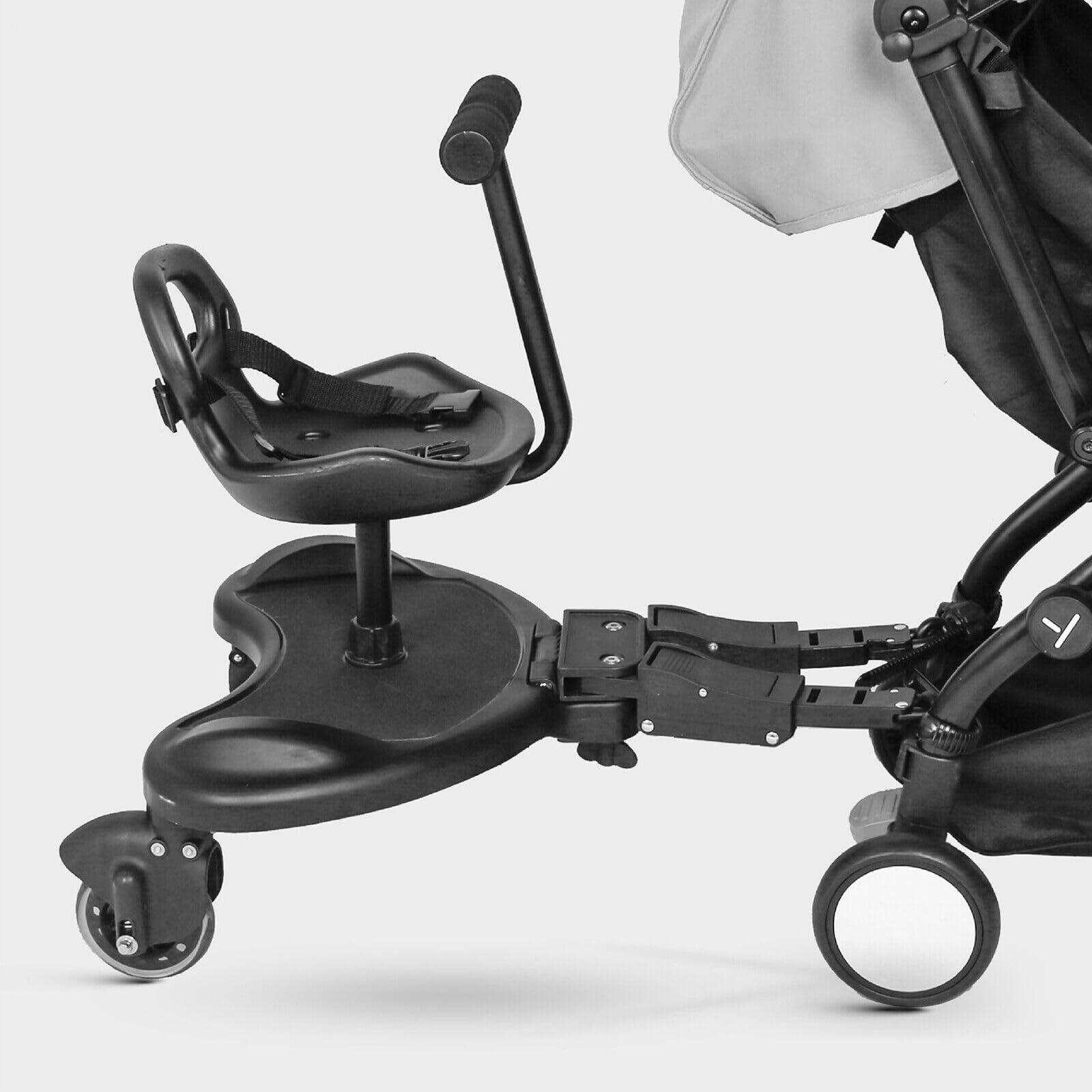 Universal 2-in-1 Stroller Board with Detachable Seat - Standing Ride-On Board for Toddlers (Up to 44lbs) - Perfect for Shopping, Travel & Everyday Use with Kids