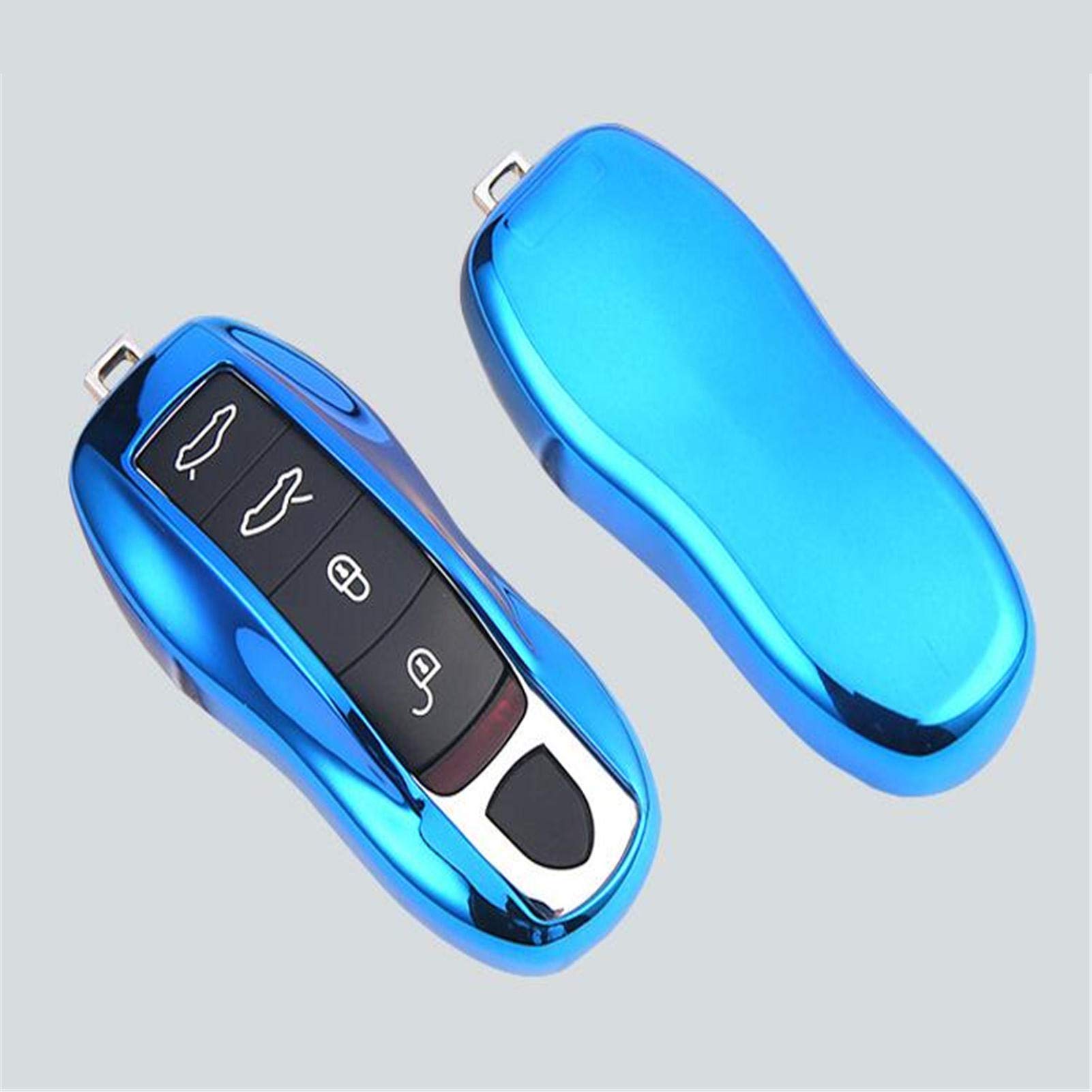 NikeGS Colorful Soft TPU Car Key Case Cover for Porsche Cayenne Macan 911 Boxster Cayman Panamera - Durable Remote Key Shell Protector & Keychain Accessories | Perfect for Everyday Use, Travel & Car Enthusiasts