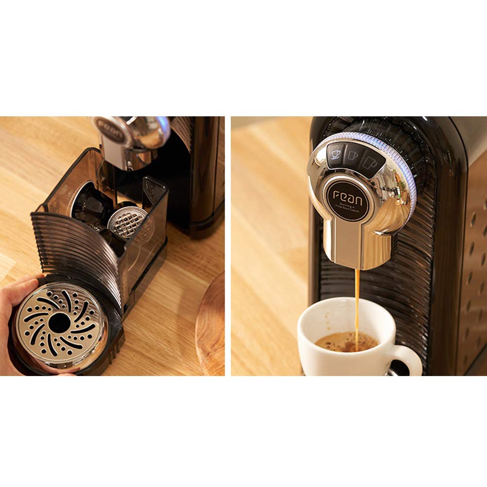 FEAN Portable Stainless Steel Capsule Coffee Machine - 220V Compatible with Nespresso Capsules, Black Espresso Maker for Home & Office Use | Perfect for Kitchen Countertops, Small Spaces & Travel