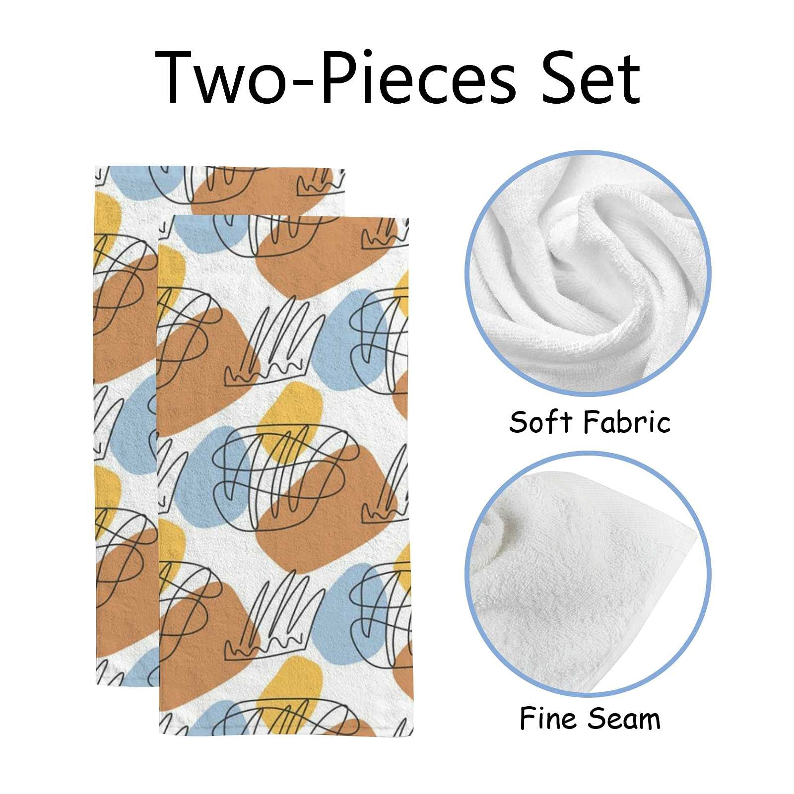2 Pack Absorbent Soft Bath Towels - 30x15 Inch Aesthetic Pattern Microfiber Beach Towels for Bathroom, Swimming, Shower, Gym & Spa | Quick-Drying Hand & Fingertip Towels, Gentle Washcloths for Home & Travel Use