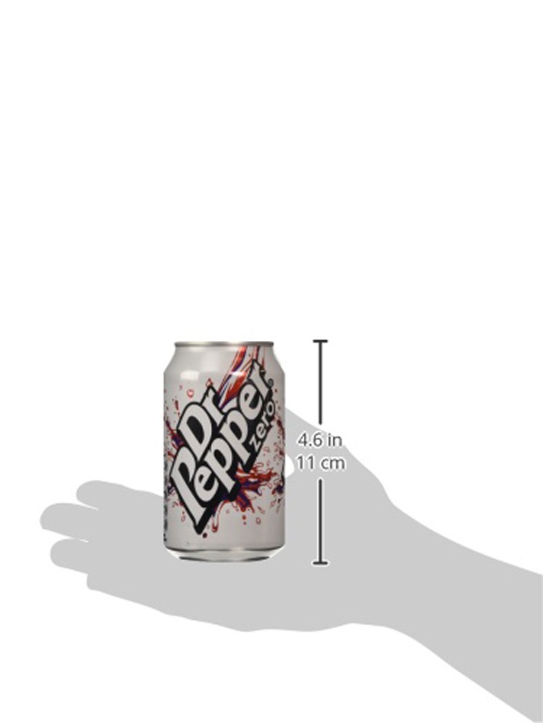 Dr Pepper Zero Sugar Soda - 12 Pack of 330ml Cans, Zero Calorie Carbonated Soft Drink with Fruity Flavor - Perfect for Parties, BBQs & Refreshment at Home or Office