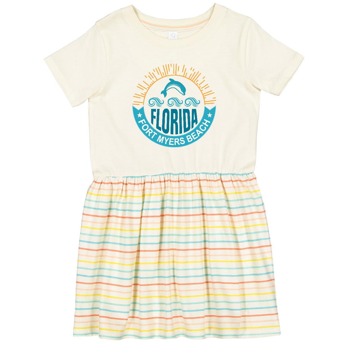 Inktastic Fort Myers Beach Florida Vacation Toddler Dress - Cute Summer Outfit for Girls, Beach Trip, Family Vacation & Holiday Photos