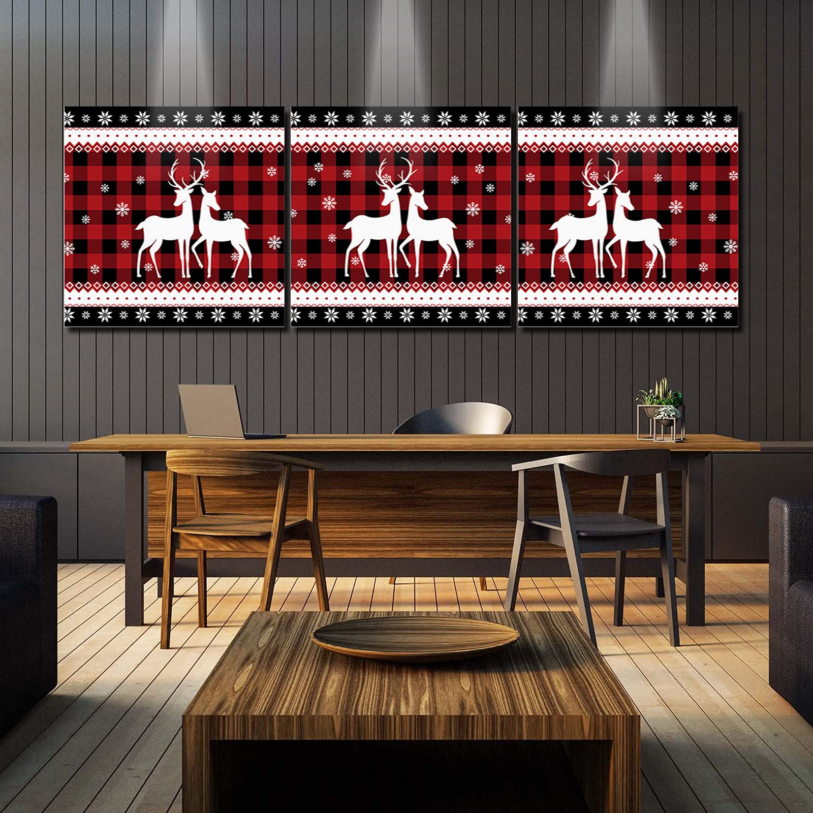 Snowflake Reindeer Christmas Wall Art - 20