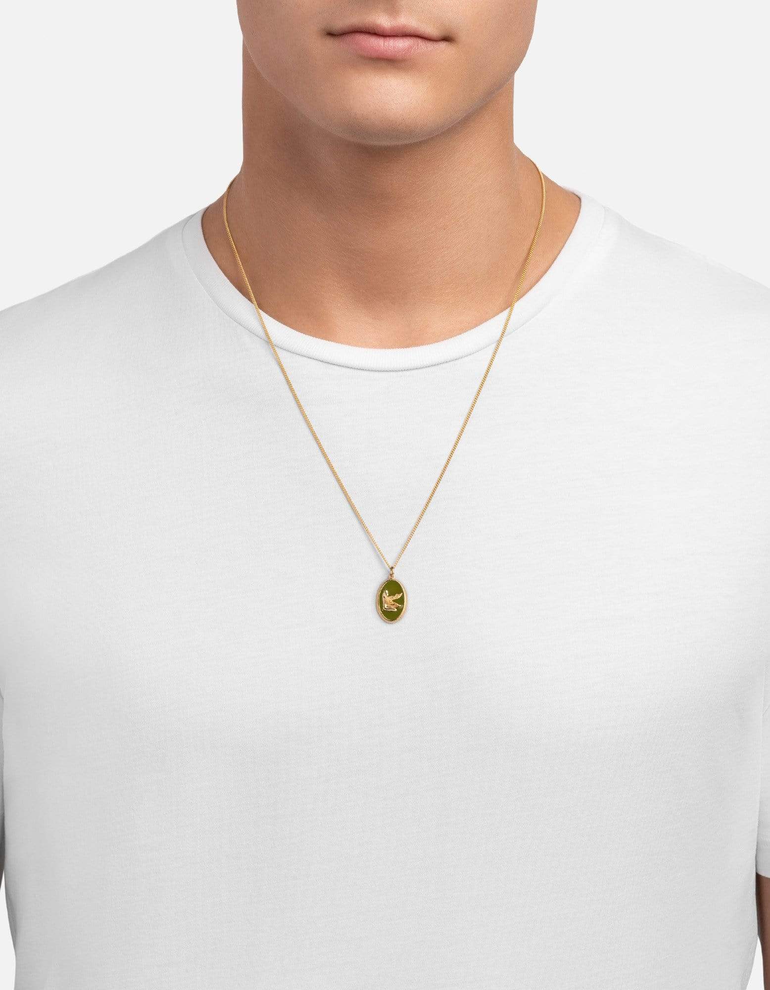 Ma'at Necklace - 14K Gold Vermeil & Handcrafted Clay Enamel Pendant - Egyptian Goddess Jewelry for Women - Perfect for Spiritual Healing, Meditation & Boho Fashion