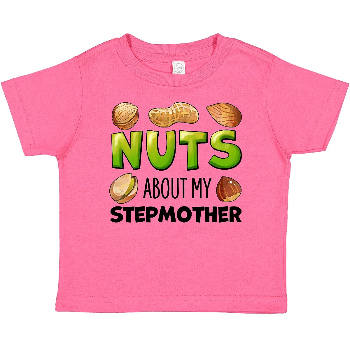 Inktastic 'Nuts About My Stepmother' Peanut Almond Pistachio Graphic Baby T-Shirt - Cute Funny Family Matching Outfits for Toddlers & Kids