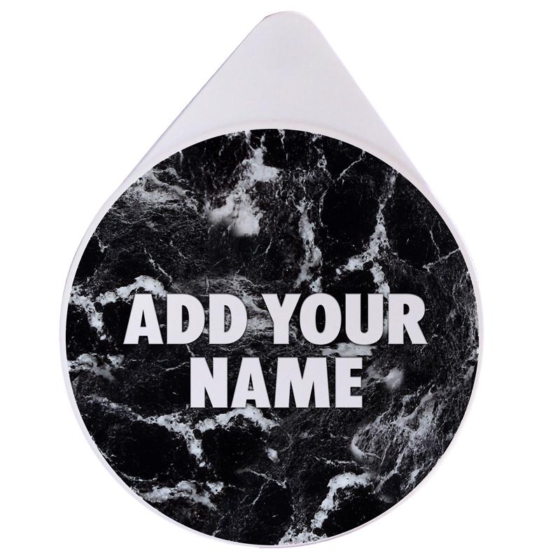 Custom Glass Rimmer Lid with Black Marble Design - Perfect for Cocktail Garnishing, Home Bar Accessories & Party Drink Decorations