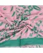 Stylish Pink & Green Leopard Print Kimono Poncho with Tassels - Women's Fashion Cover Up for Beach, Festival & Boho Outfits