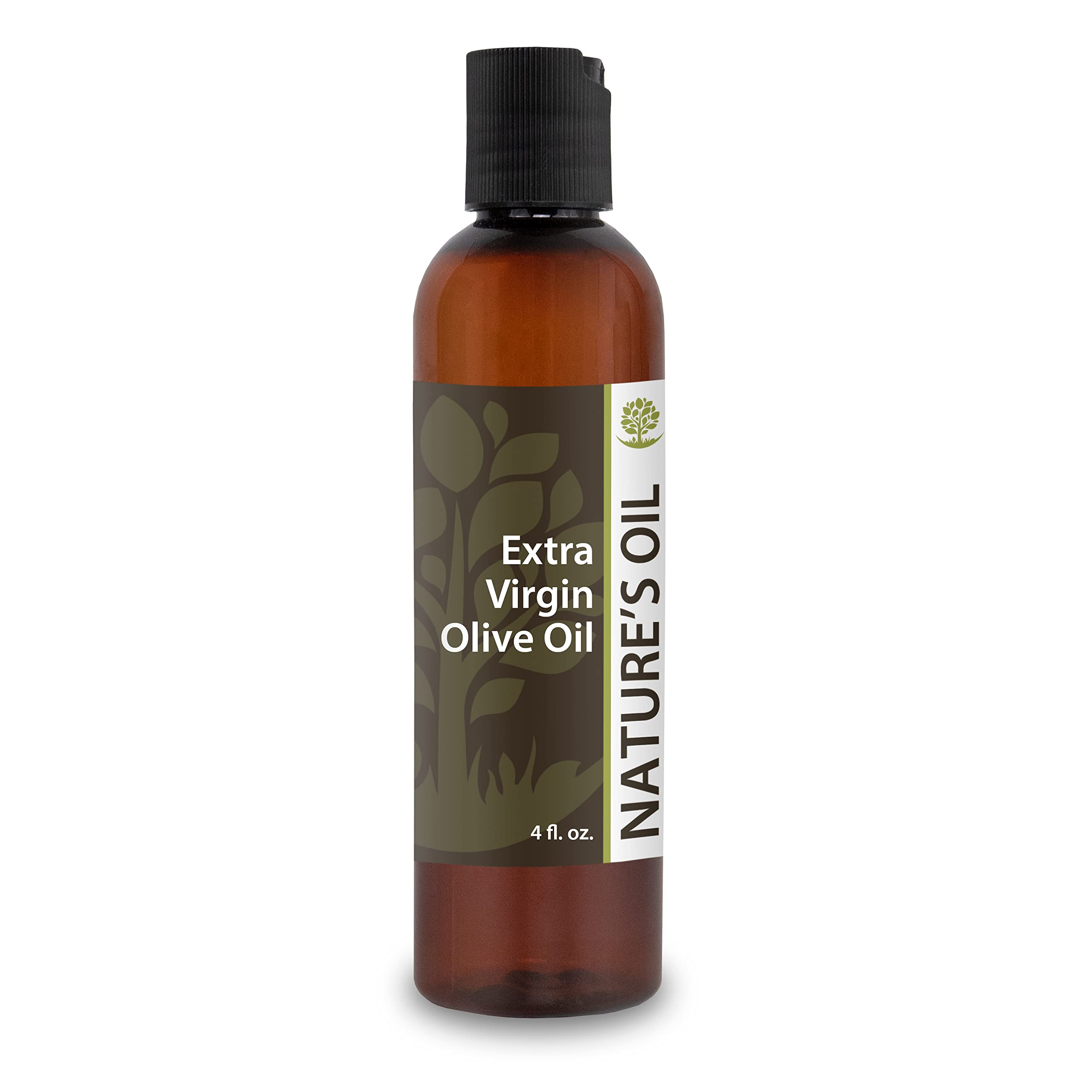 Nature's Oil Extra Virgin Olive Oil 4oz - 100% Pure Cold-Pressed Carrier Oil for Massage, Soap Making, Aromatherapy | Hair & Skin Moisturizer | Natural Softener for Dry Skin & Hair Care | Perfect for DIY Beauty Recipes & Relaxation Therapy