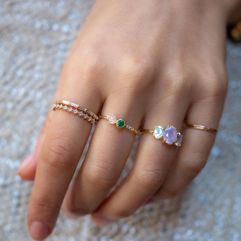 Eternity Baguette Diamond Band Ring for Women - 14K White Gold Wedding Anniversary Stackable Ring - Perfect for Bridal Jewelry, Engagement Gift & Special Occasions