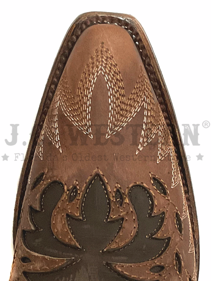 Circle G L6031 Women's Western Overlay & Embroidery Cowboy Boots in Chocolate Brown - Perfect for Rodeo, Country Dancing & Western Fashion