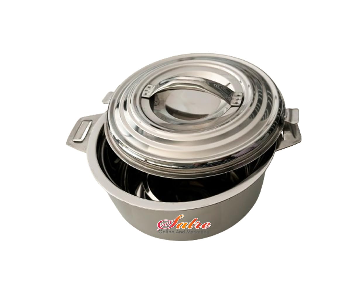 Stainless Steel Hot Pot & Casserole Handi 1500ml - Small Size Cooking Pot for Serving, Boiling & Stewing - Perfect for Home Kitchen, Camping & Outdoor Cooking