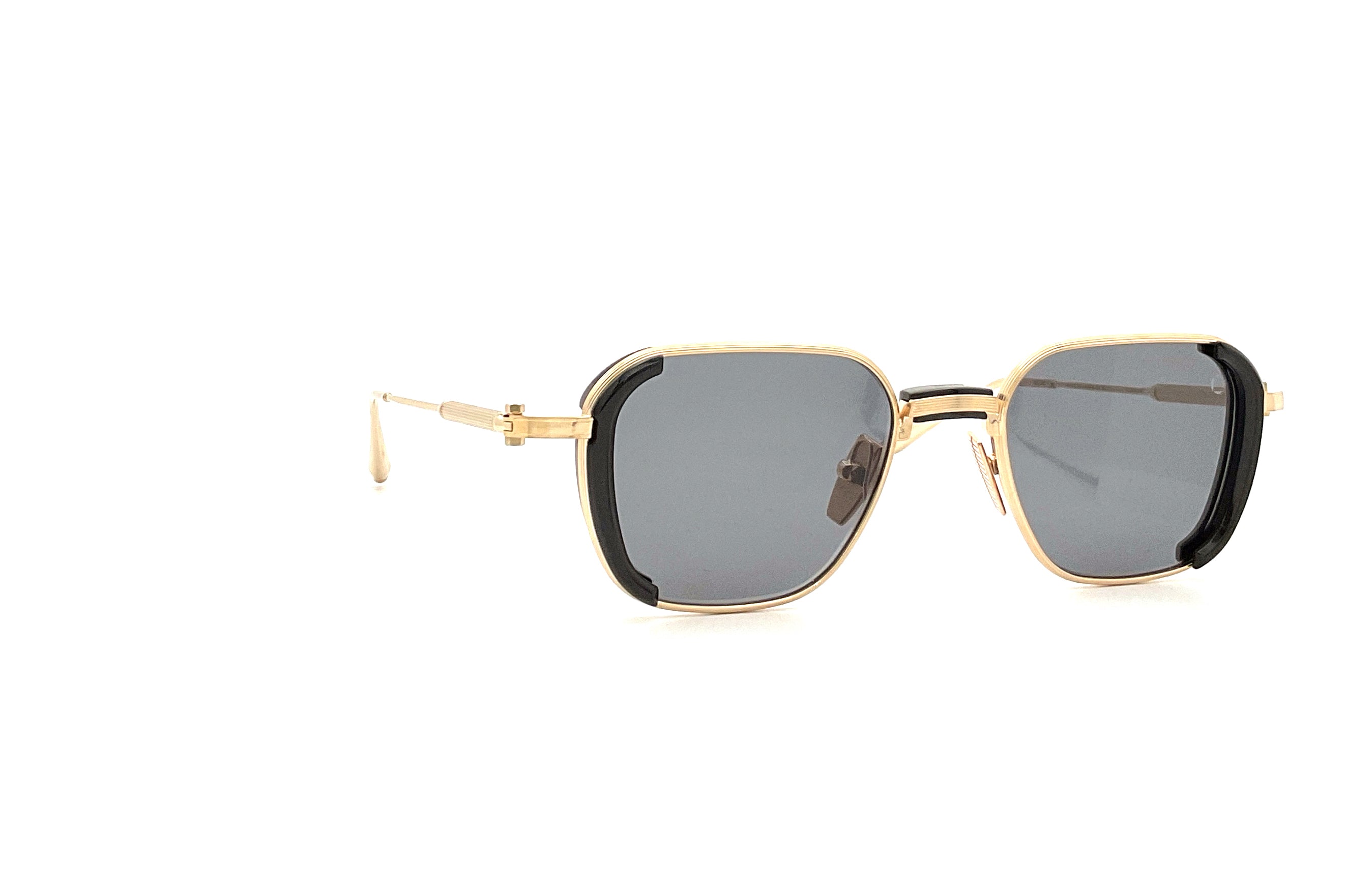 Akoni Eclipse Sunglasses - Black & Brushed 12k Gold Aviator Style - Perfect for Driving, Outdoor Sports & Fashion Accessories
