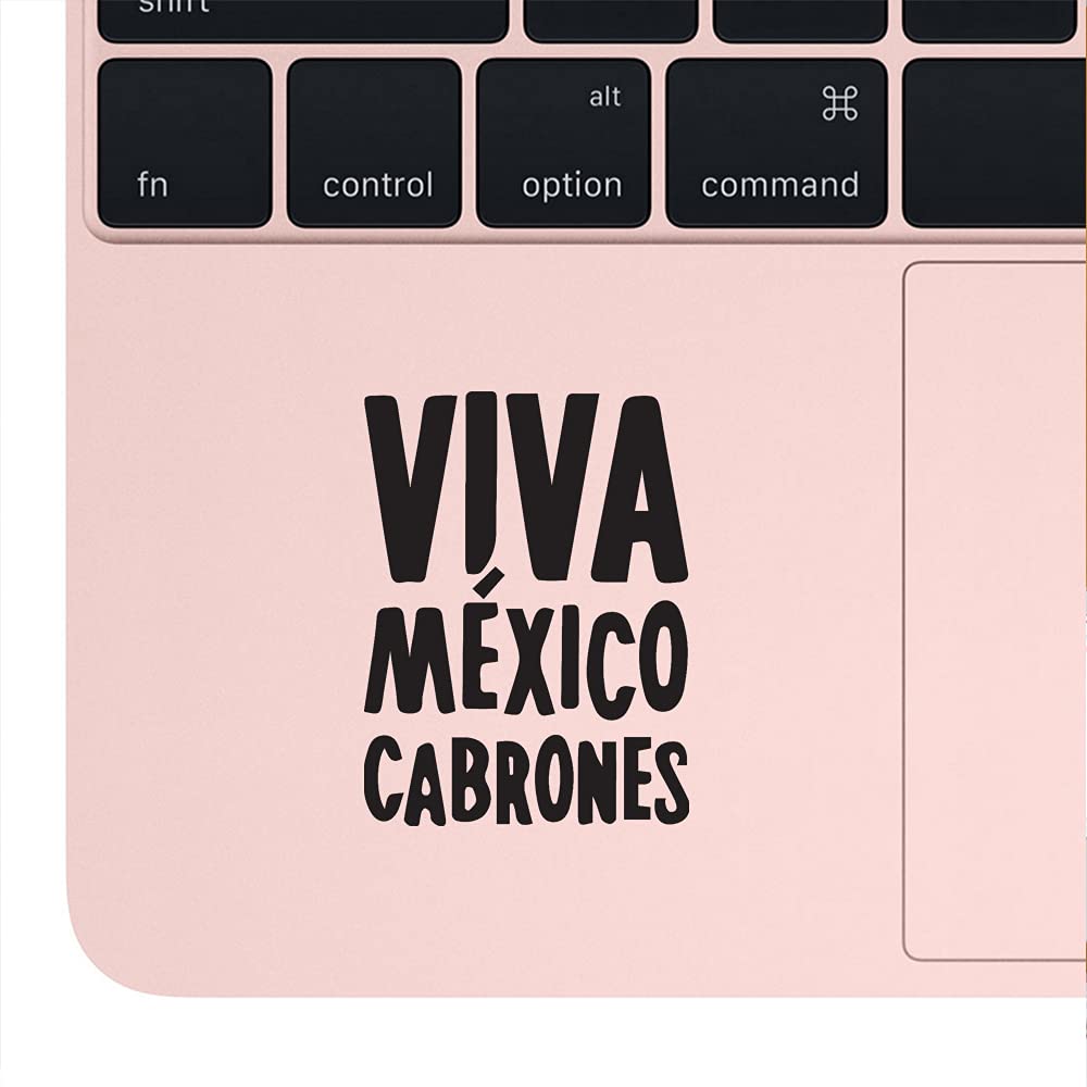 Viva Mexico Cabrones (Black) - Set of 2 Premium Waterproof Vinyl Decal Stickers for Laptop, Phone, Helmet, Car Window, Bumper, Mug, Cup, Door & Wall Decor - Perfect for Mexican Pride, Gifts & Personalization
