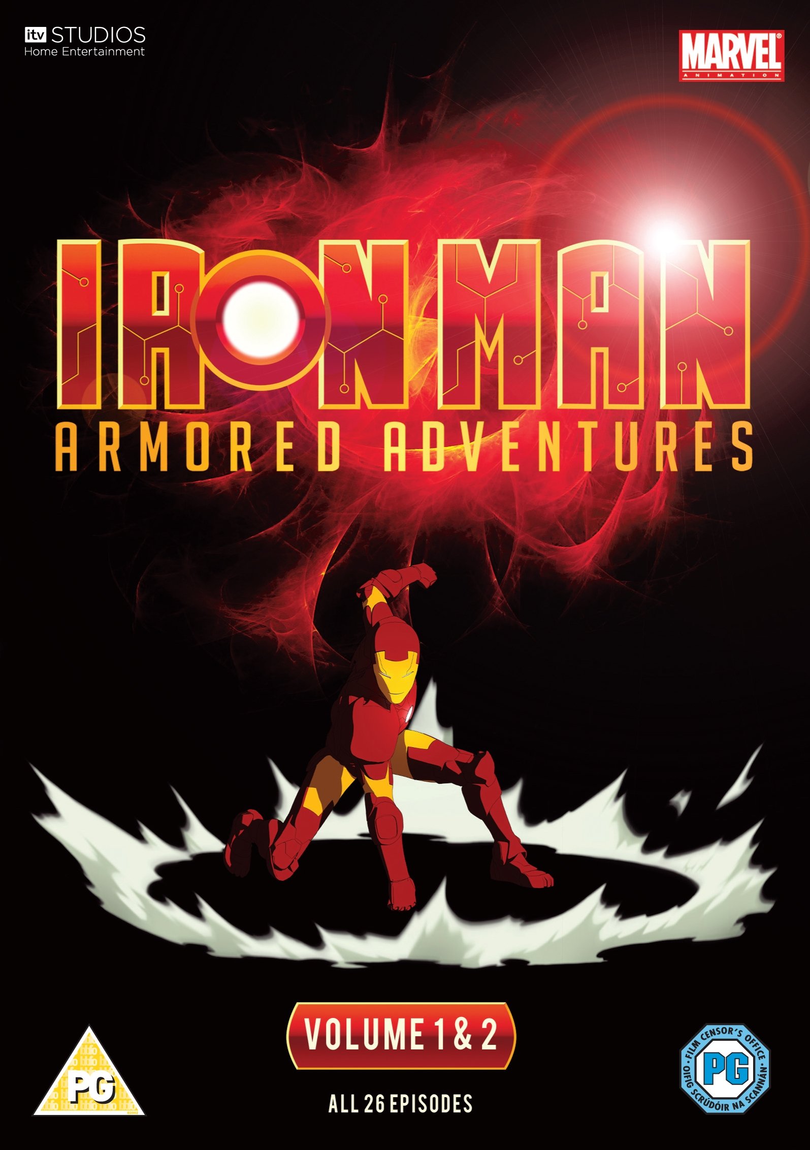 Iron Man: Armored Adventures - Complete Season 1 & 2 DVD Set | Marvel Superhero Action Animation | Perfect for Kids & Marvel Fans Collection