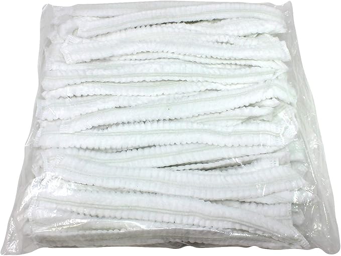 Disposable Bouffant Head Covers - 100 Pack, Non-Woven Medical Hair Caps for Hospital, Salon & Food Service - Comfortable & Breathable PPE Safety Accessories for Healthcare Workers & Food Handlers (Great for Hospitals, Clinics, Salons & Restaurants)