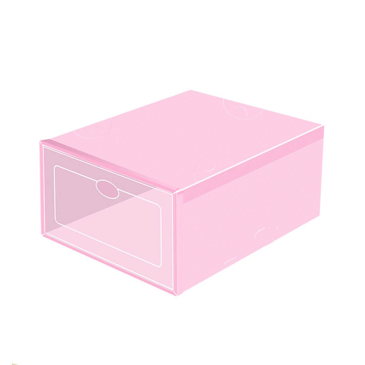 HUKSXZ Clear Plastic Shoe Box with Drop Front Door - Stackable Sneaker Storage Container for Men & Women (11.7