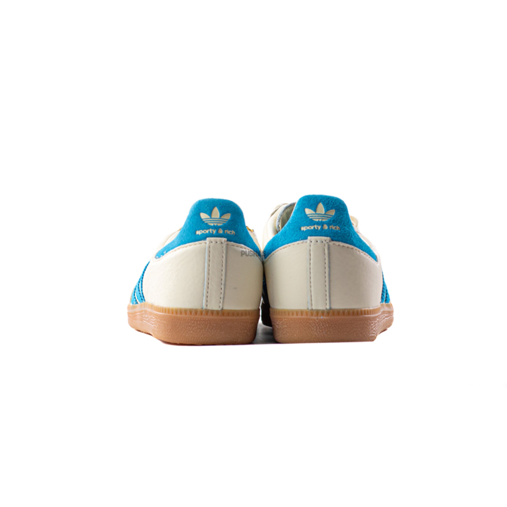Adidas Samba OG Sneakers 2023 - Sporty & Rich Beige & Blue Classic Shoes for Men & Women | Perfect for Casual Wear, Street Style & Everyday Comfort