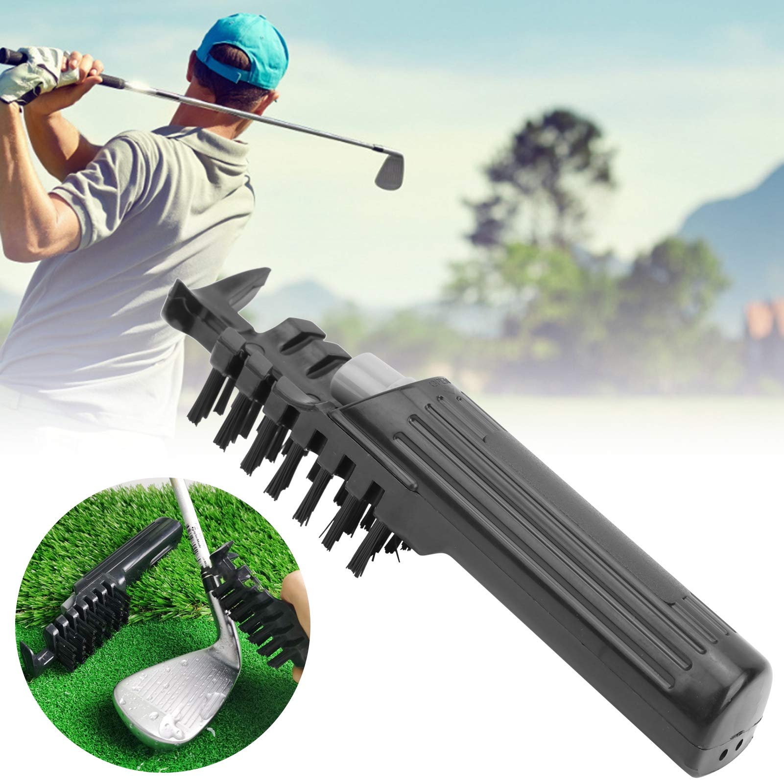 Club Spray Brush with Detachable Bottle - ABS Handle Durable Cleaning Brush for Golf Clubs | Perfect for Golf Lovers & Game Equipment Maintenance
