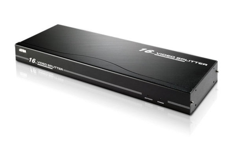 Aten VS0116 16-Port VGA Splitter with Audio Support - 250MHz Bandwidth, 1920x1440@60Hz Resolution, 65m Range - Includes 1.8m VGA+Audio Cable - Ideal for Conference Rooms, Classrooms & Multi-Monitor Setups