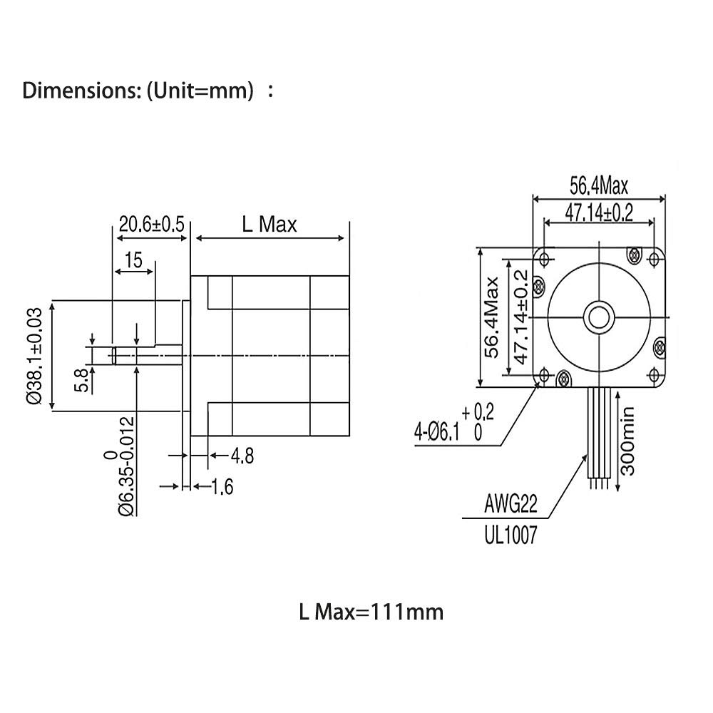 ATO Nema 23 Stepper Motor 1.8 Degree 2.8A/4.2A 2 Phase 4 Wires Digital Stepping Motor for CNC Router Engraving Milling 3D Printer - Perfect for DIY CNC Machines Robotics Automation Projects