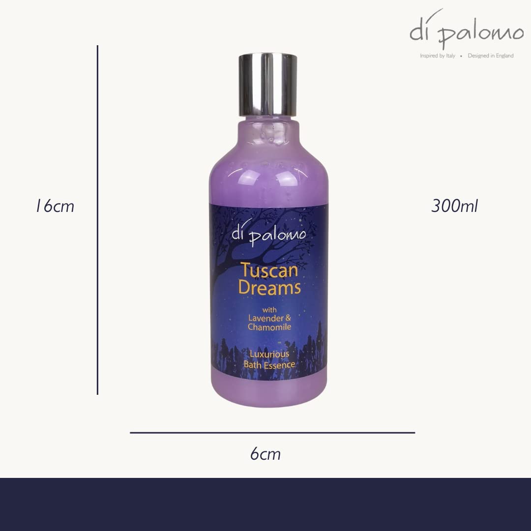 Di Palomo Vegan Tuscan Dreams Bath Essence 300ml - Foaming Bubble Bath & Luxury Shower Gel with Nourishing Skin Care | Bath & Body Wash Gift Set for Women | Perfect for Spa Nights, Relaxation & Self-Care Moments