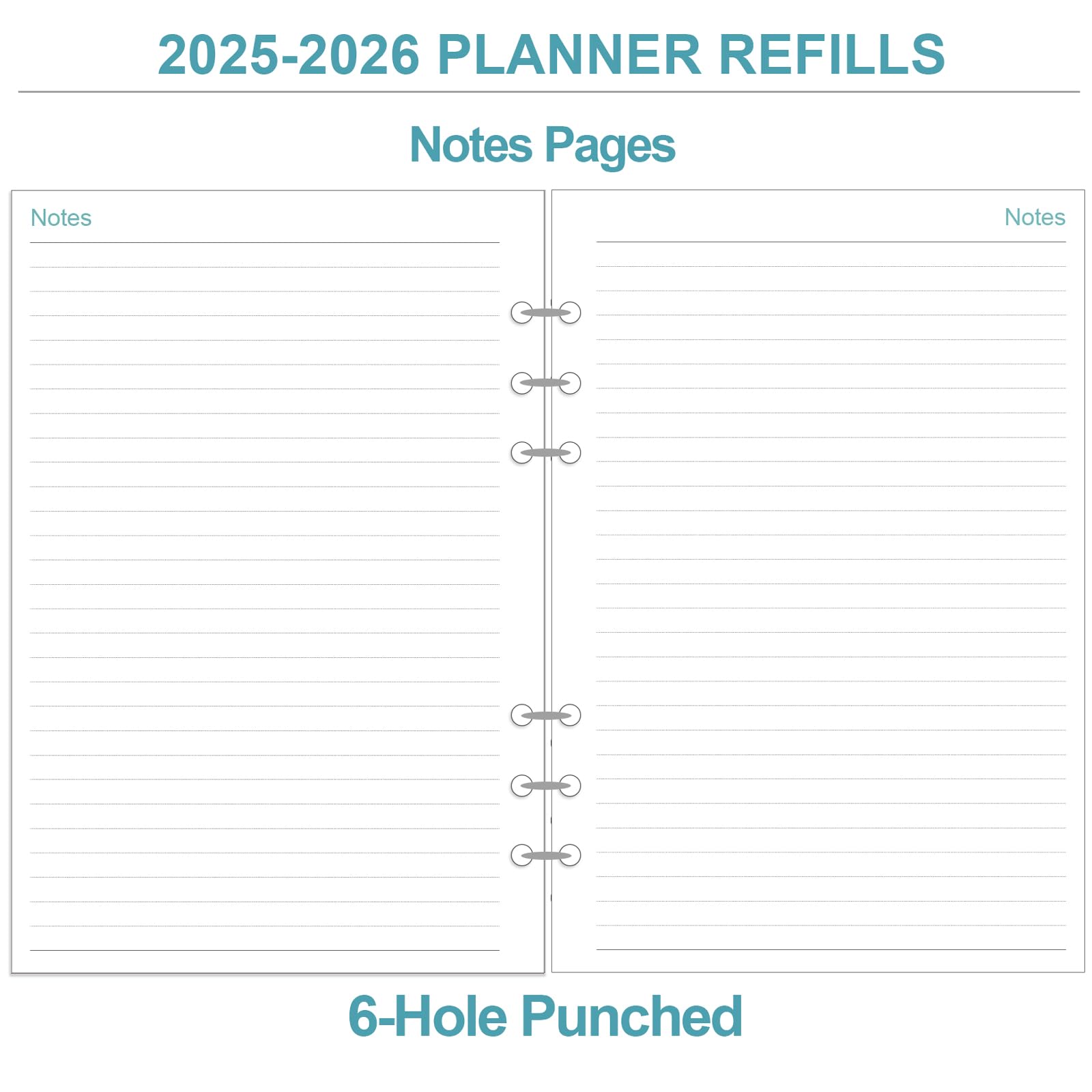 2025-2026 A5 Binder Planner Refills - Daily & Monthly Organizer with Prioritized To-Do Lists, Notes & Appointment Schedule (July 2025-June 2026) | 6-Hole Punched 5.8