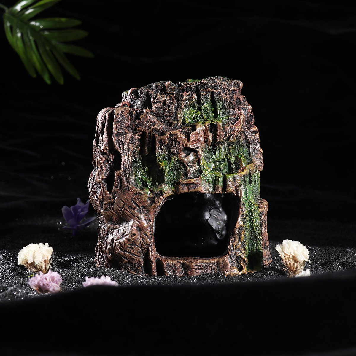 VORCOOL Aquarium Decor - Fish Tank Cave Hideout for Betta, Shrimp & Small Fish - Natural Landscape Ornament for Aquatic Pets (Perfect for Hiding, Breeding & Aquascaping)