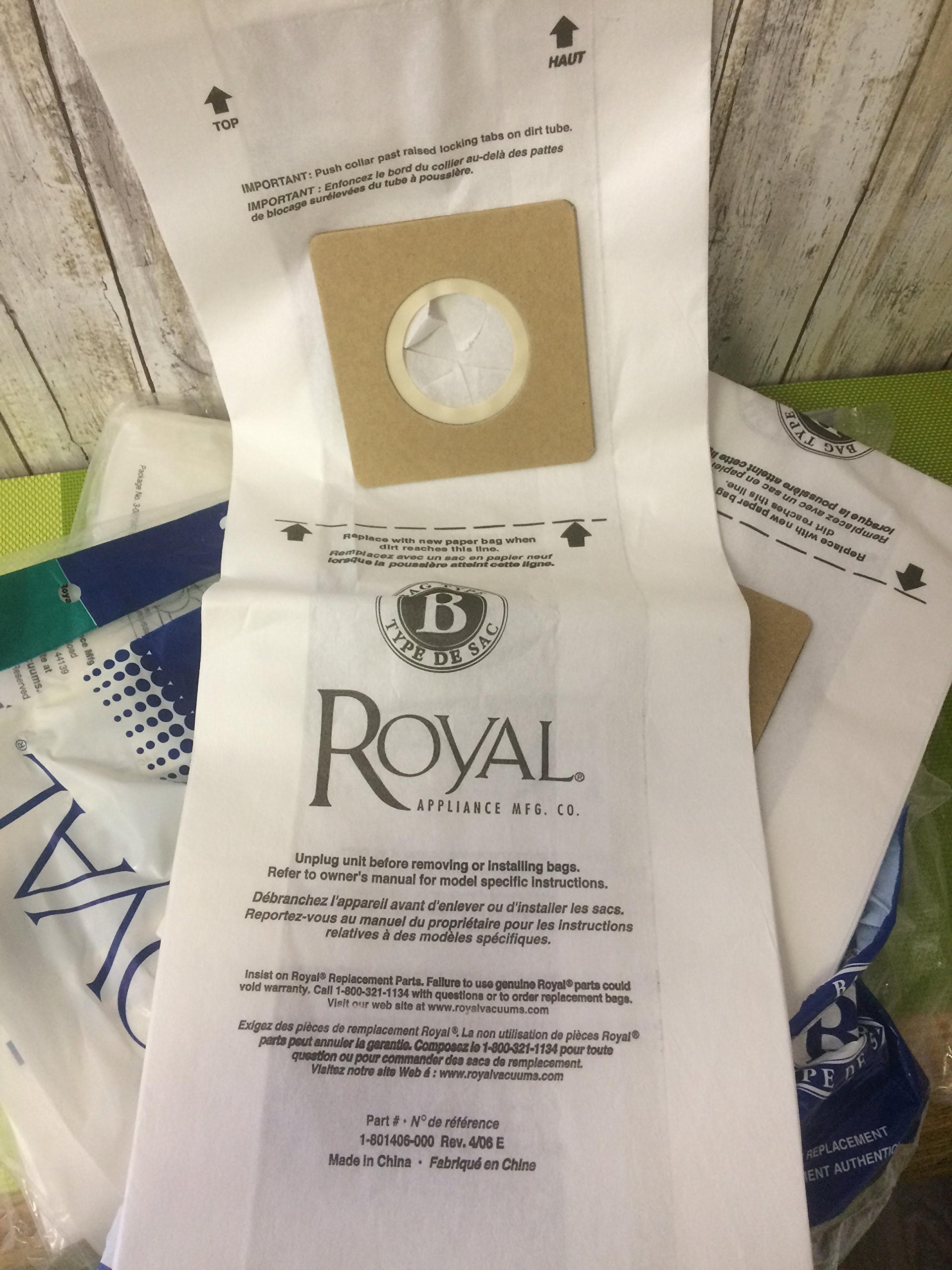 Royal Type B Vacuum Bags - 10 Pack | Compatible with Most Vacuum Cleaners | Perfect for Home Cleaning & Pet Hair Removal