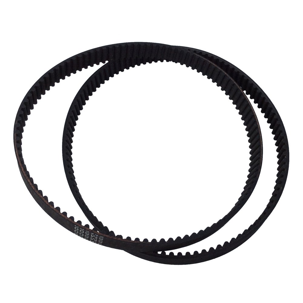 2Pcs HTD 5M Rubber Timing Belts 500mm Length 100 Teeth 15mm Width Closed-Loop Industrial Synchronous Belt for 3D Printers, CNC Machines, and Conveyor Systems