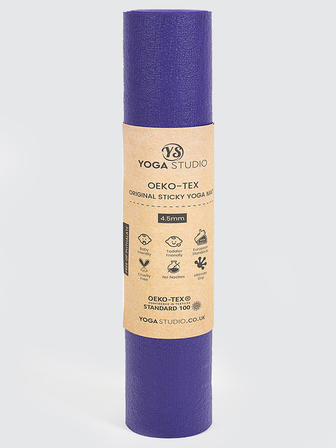Eco-Friendly Oeko Tex Certified 4.5mm Extra Long & Wide Yoga Mat for Home & Studio Practice - Perfect for Hot Yoga, Pilates, and Meditation