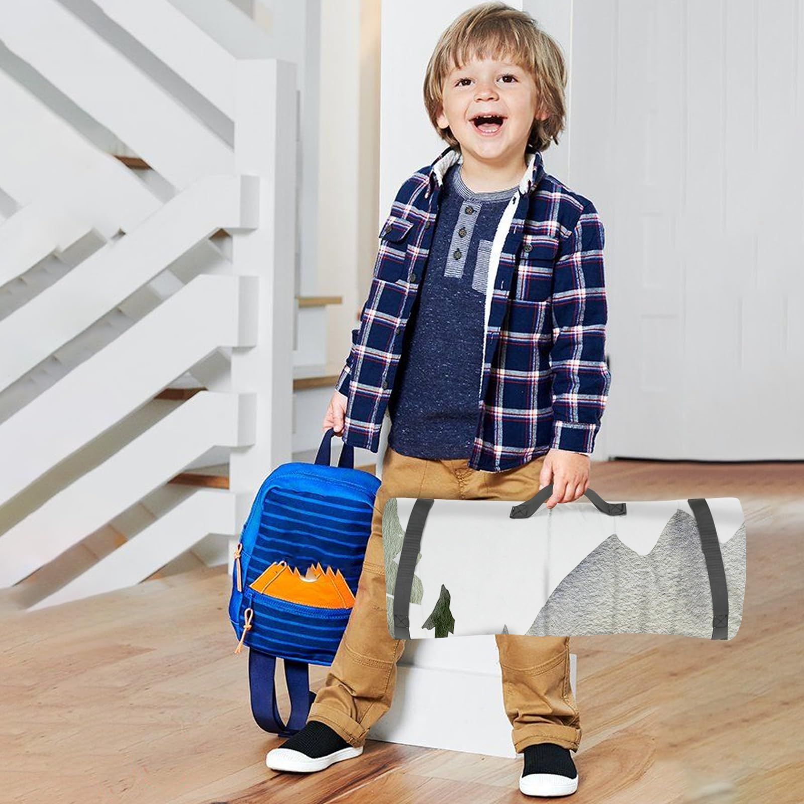 Personalized Toddler Nap Mat with Flannel Blanket & Removable Pillow - Custom Name Slumber Bag for Preschool & Daycare - Roll Up Sleeping Mat for Boys & Girls with Cute Animal Designs | Perfect for Naptime, Travel & Sleepovers
