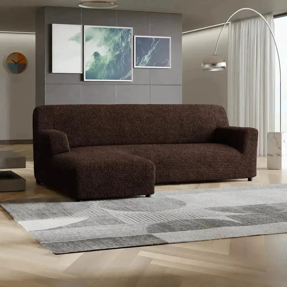 L-Shaped Sofa Slipcover with Left Chaise - Soft Microfiber Stretchable Couch Cover - Perfect for Living Room, Sectional Sofa Protection & Home Decor Upgrade
